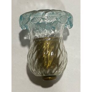 Murano Glass Chandelier  Replacement Part Light Socket Bobeche Blue and Gold